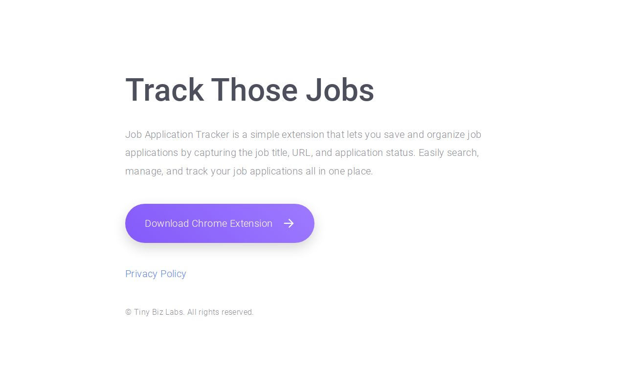 Track Those Jobs